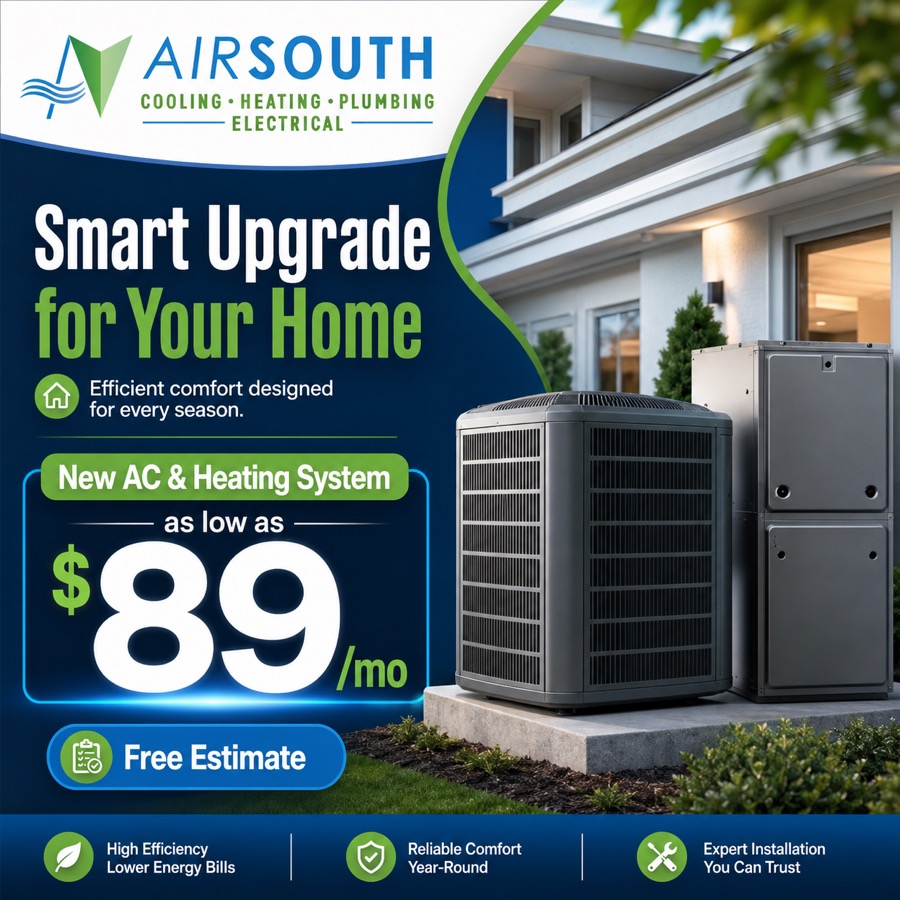 AirSouth new AC and heating system offer